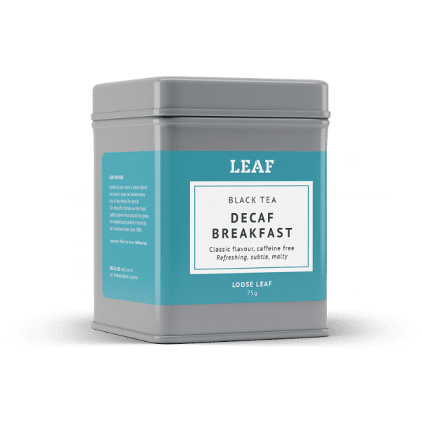 Decaf Breakfast Black Loose Leaf Tea Tin