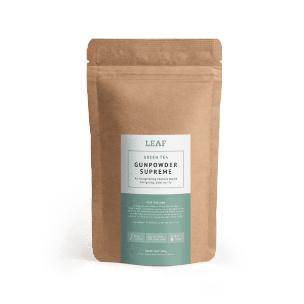 Gunpowder Supreme Green Loose Leaf Tea Brown Refill Bag