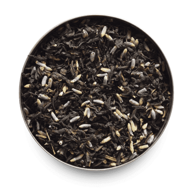 Lavender Grey Loose Leaf Black Tea Leaves with Lavender Blossom Bits