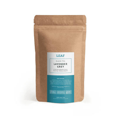 Lavender Grey Black Loose Leaf Tea Brown Refill Bag