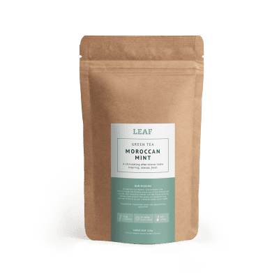 Moroccan Mint Green Loose Leaf Tea Brown Refill Bag