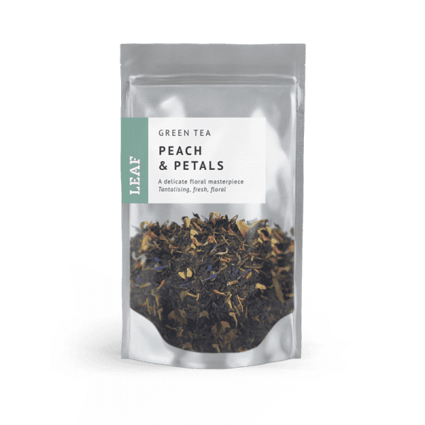 Peach and Petals Green Loose Leaf Tea Small Two Taster Bag
