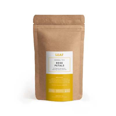 Rose Petals Herbal Loose Leaf Tea Brown Refill Bag