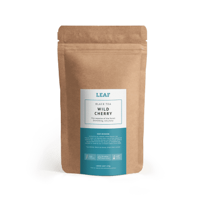 Wild Cherry Black Loose Leaf Tea Brown Refill Bag
