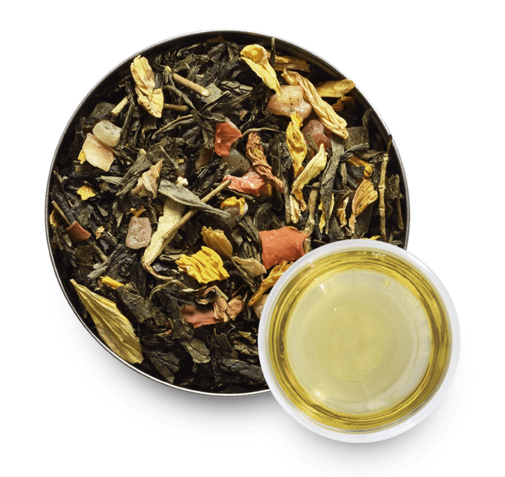 Exotic Garden Green Tea with Loose Leaf Tea Leaves