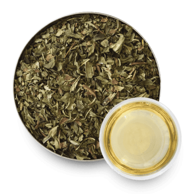Peppermint Herbal Tea with Loose Leaf Tea Leaves