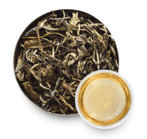 White Peony White Tea with Loose Leaf Tea Leaves
