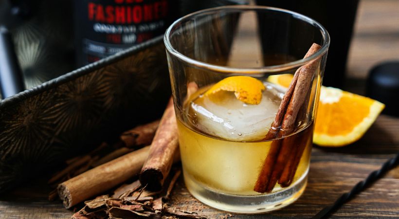 Old fashioned cocktail