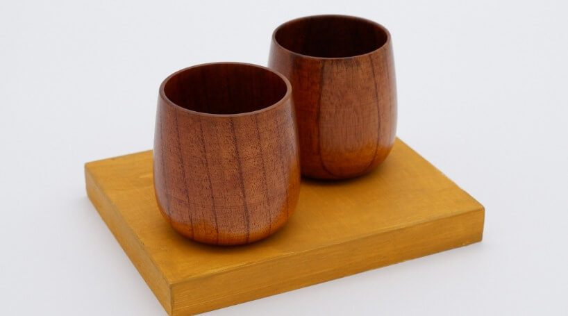 Leaf Tea Shop Wooden Tea Cups