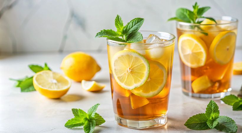Iced tea in summer